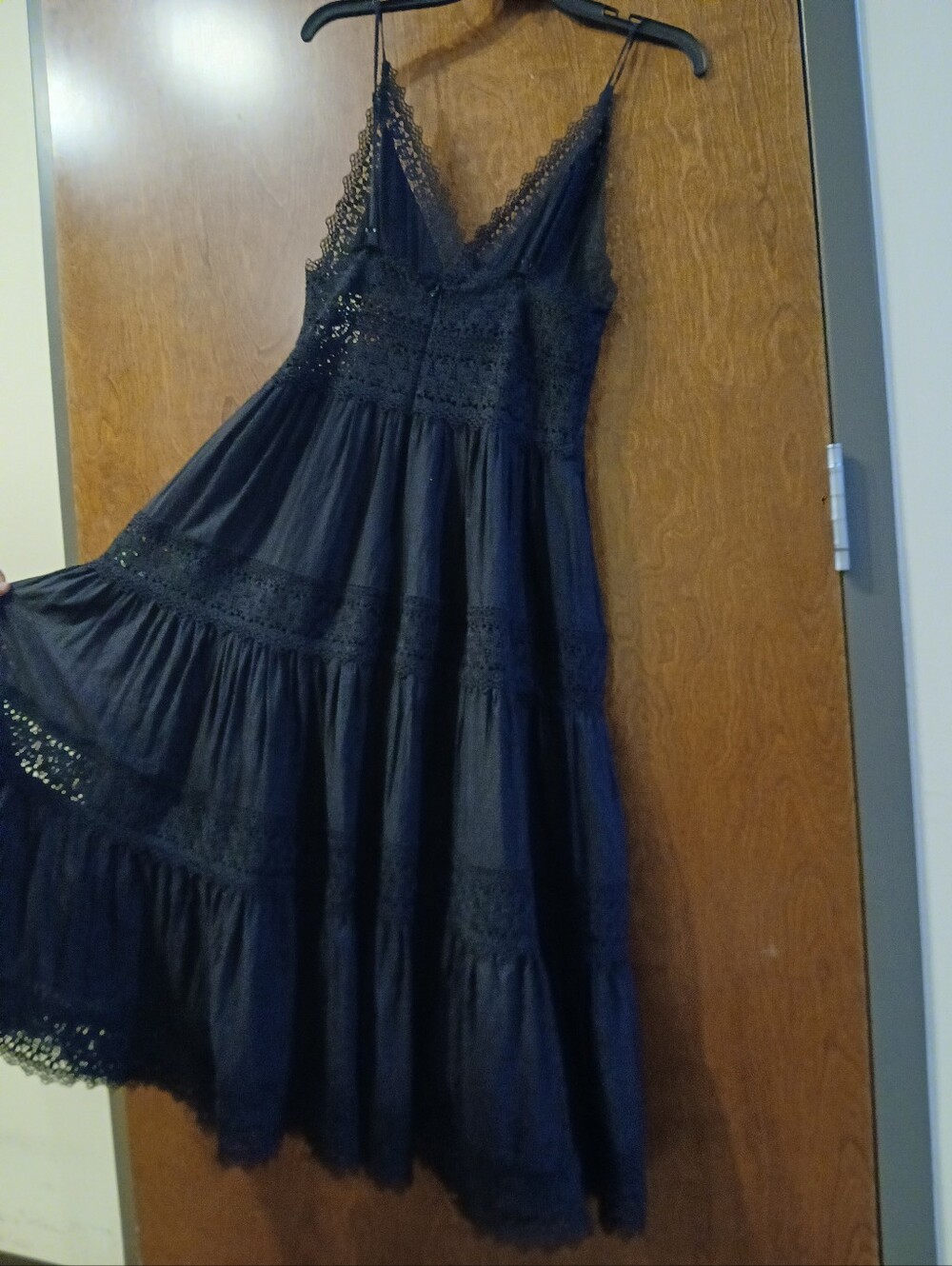 NWOT/ AQUA black boho maxi dress
